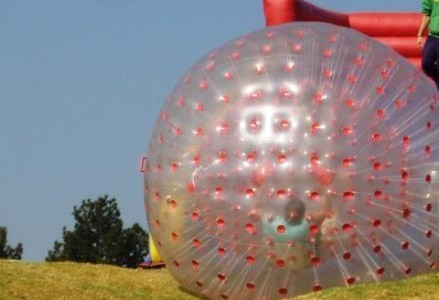 Zorb ball rolling at Action World