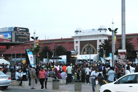 The Diwali Festival in Newtown, Joburg at dusk