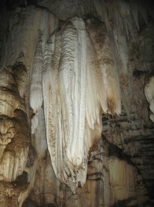 Flowstone stalactite in the Wonder Cave