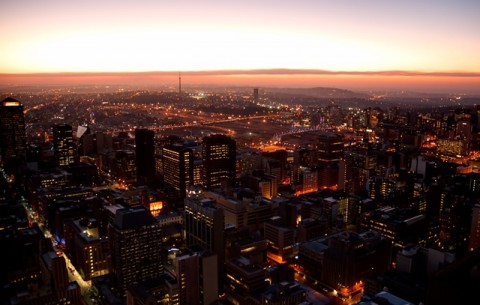 View of Johannesburg CBD from above