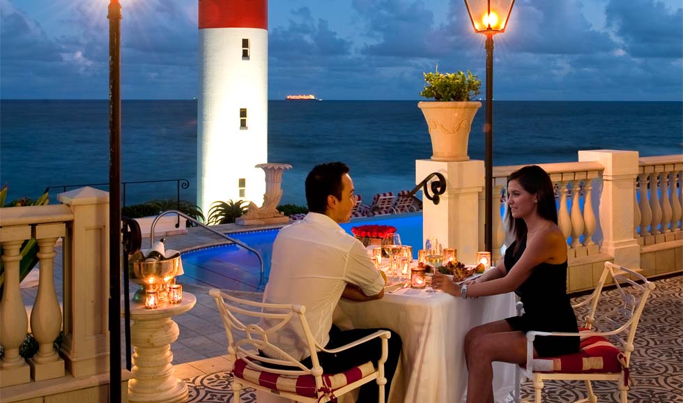 View from the terrace at The Oyster Box Hotel in Umhlanga Rocks, Durban, South Africa