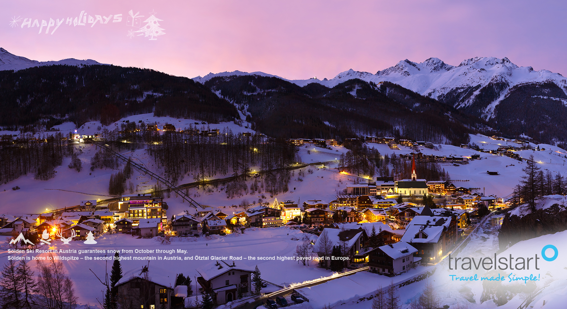 Dreaming Of A White Christmas? Download The 2013 December Wallpaper Sölden, Austria | Travelstart Blog