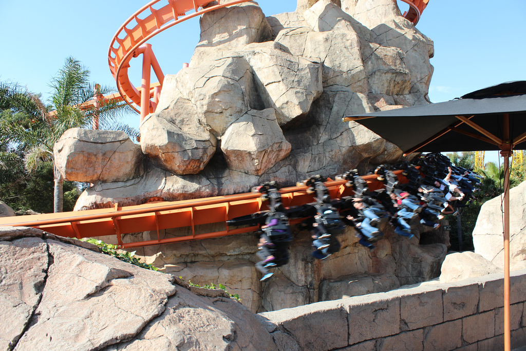The Anaconda whips you into an adrenaline fuelled buzz at Gold Reef City.