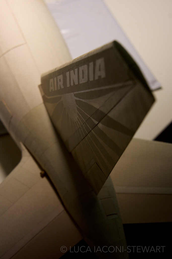 "Air India" splashed across the tailfin signals a project near completion.