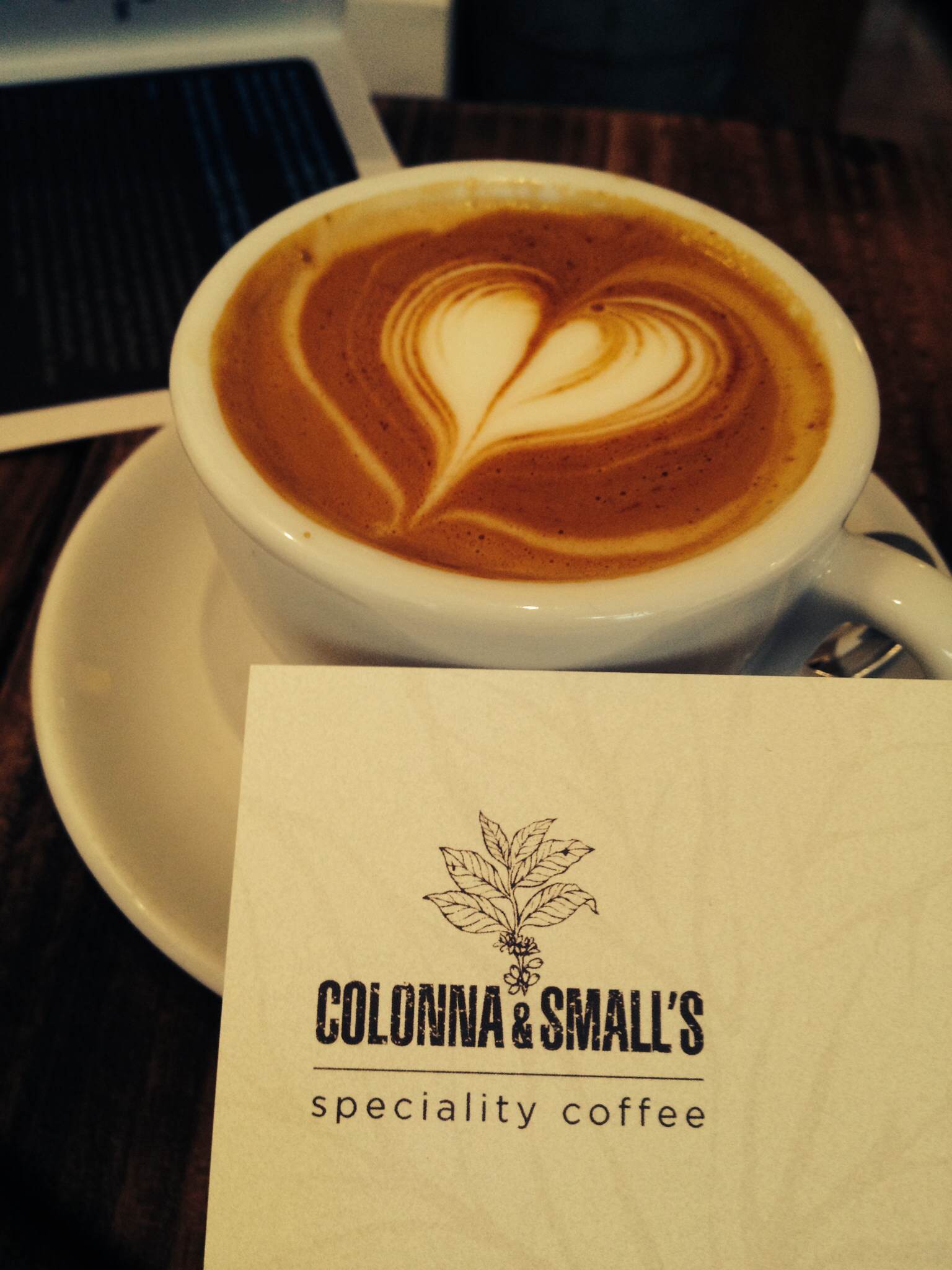 Colonna & Small's speciality coffee in Bath, UK.