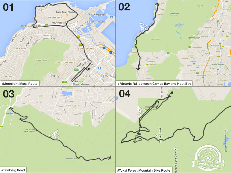 Cape Town Bicycle Route Map