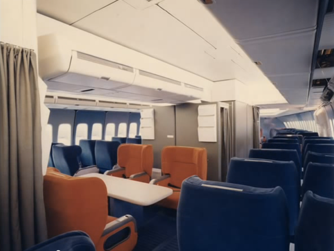 First Class Cabin Braniff 747