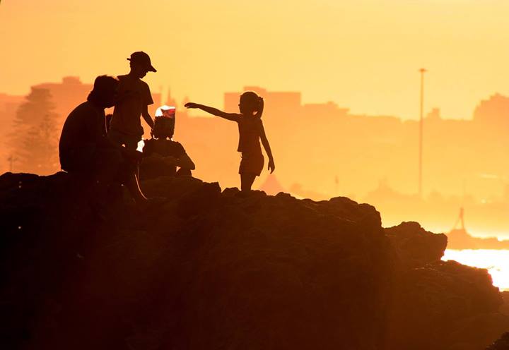 Kids on Hobie Beach at Sunset, Port Elizabeth