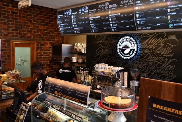 Motherland Coffee shop in Rosebank, Johannesburg.