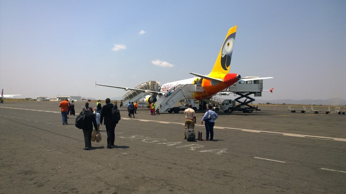 fastjet A319 at Kilimanjaro Airport