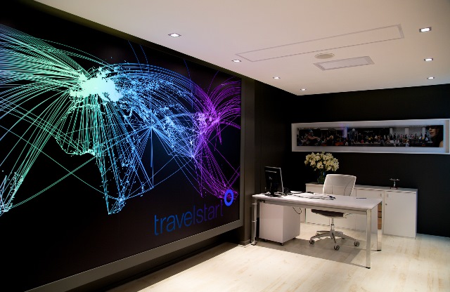 The huge branded world map lightbox in reception is a great addition to Travelstart's HQ in Cape Town, South Africa.