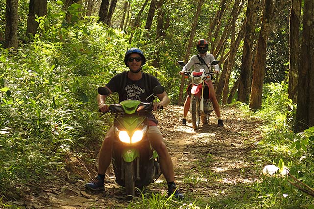 Biking through the jungle in Koh Lanta