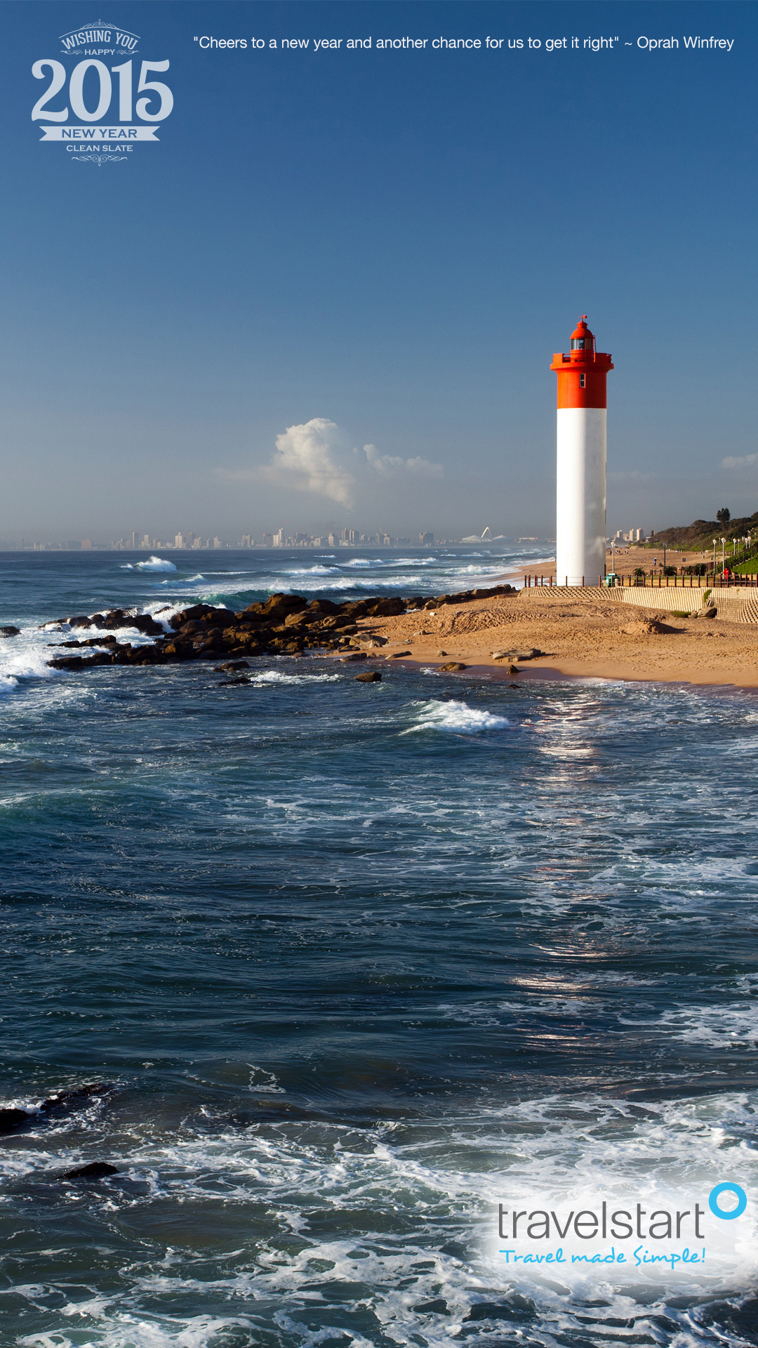 Happy New Year! Download The January 2015 Wallpaper Featuring Umhlanga  Lighthouse | Travelstart Blog
