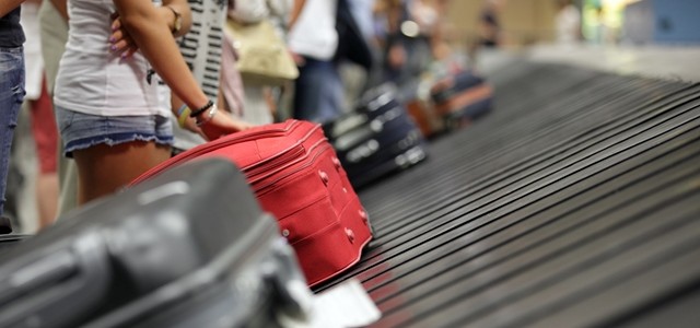 Luggage on a carousel