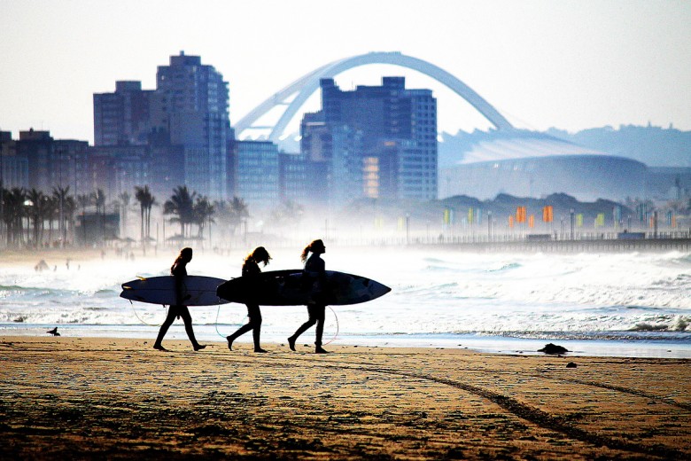 Surfers Chicks in Durban by Adam Rozanas