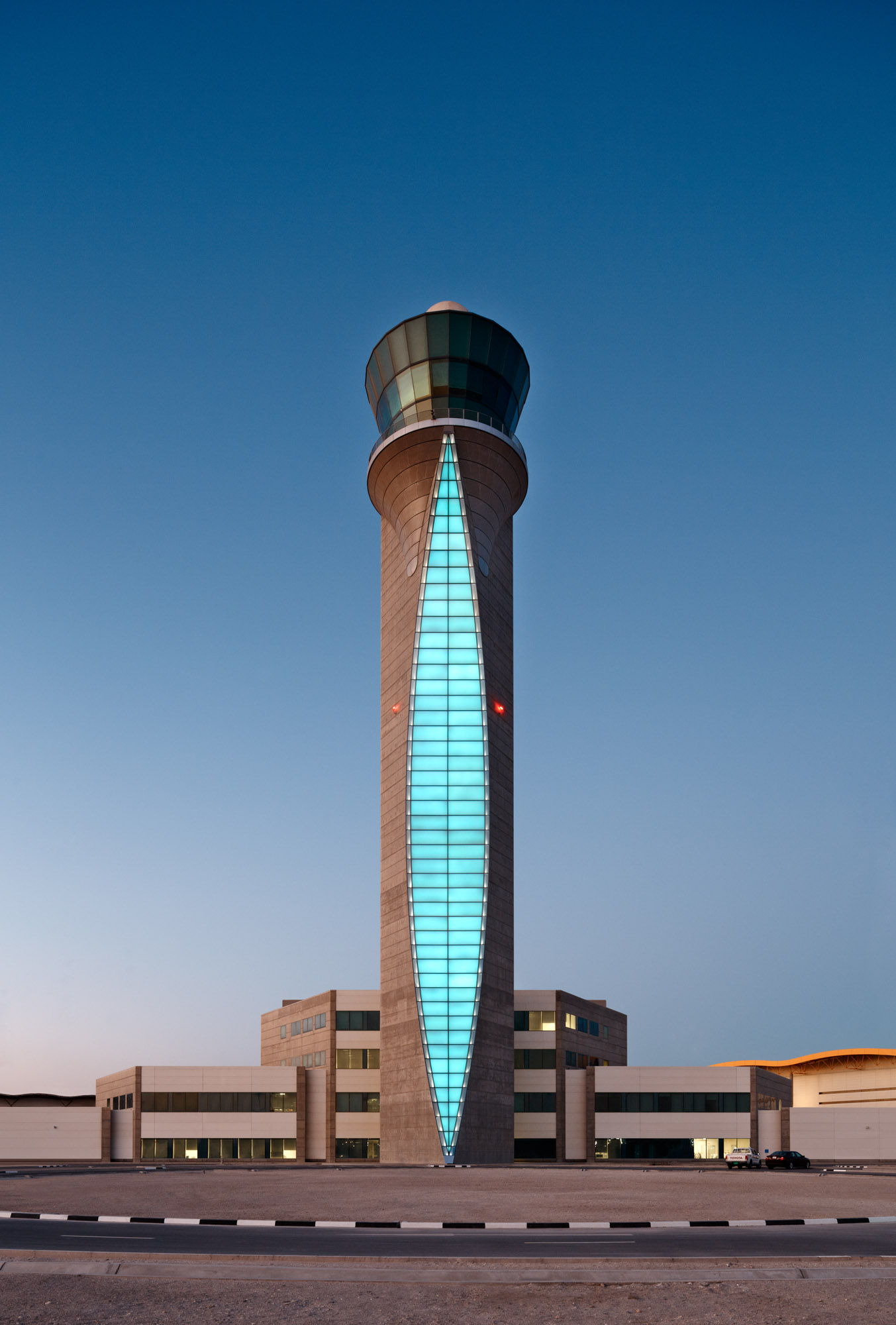 Air Traffic Control Tower at Sunset