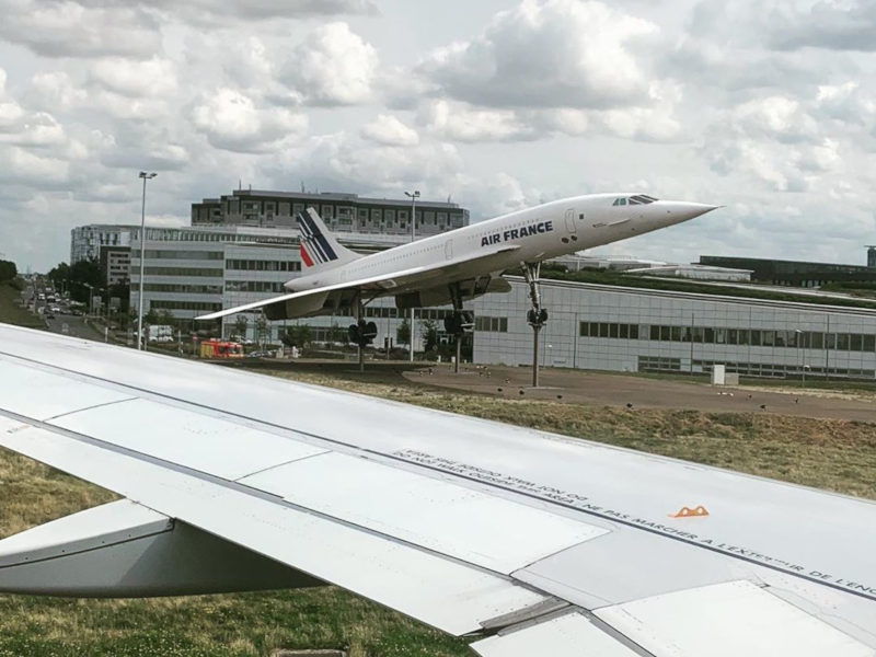 catch a sight of the historic concorde cdg airport