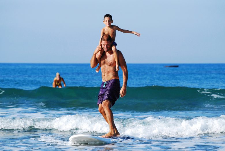 dad-and-son-surfing
