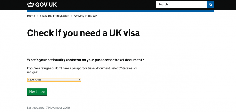 UK visa requirements