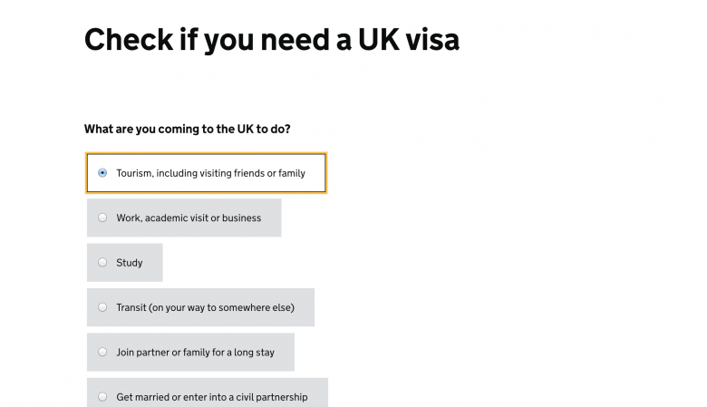 UK visa requirements