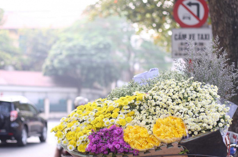 Hanoi flowers in the street
