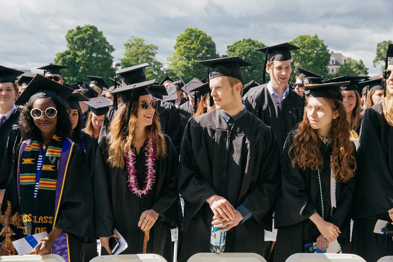 smiling students at graduation