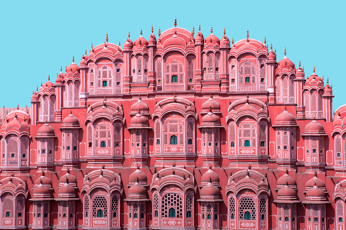 Jaipur India rózsaszín városa's Pink City 