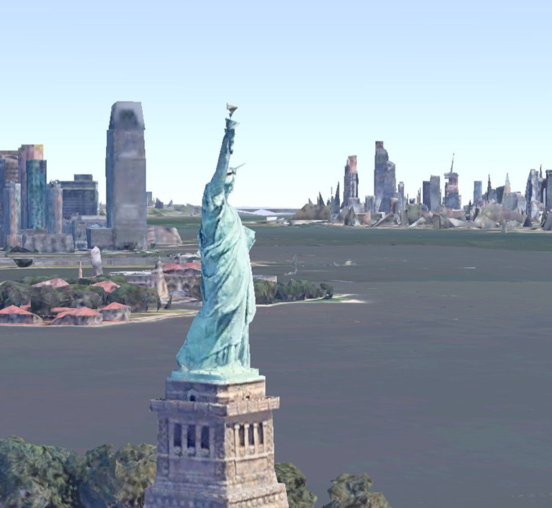 statue of liberty google earth - vr travel