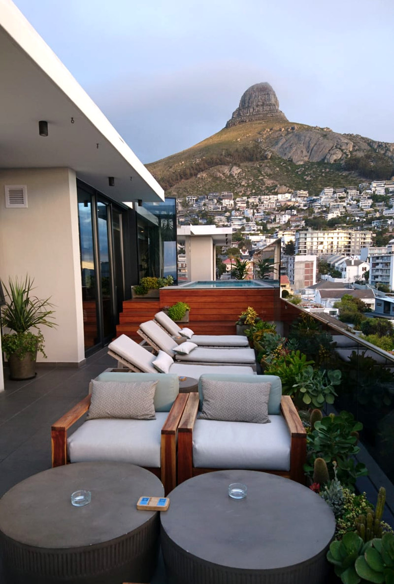 Patio of apartment hotel in latitude