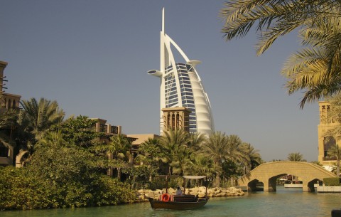 Burj al Arab and wadi at Madinat Jumeira