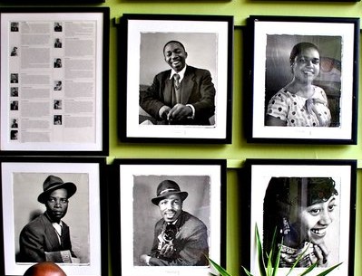 Cultural Icons line the wall at Niki's Oasis