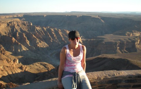 Marie at the Fish River Canyon