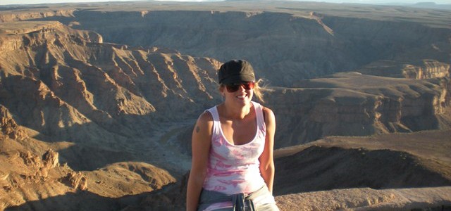 Marie at the Fish River Canyon