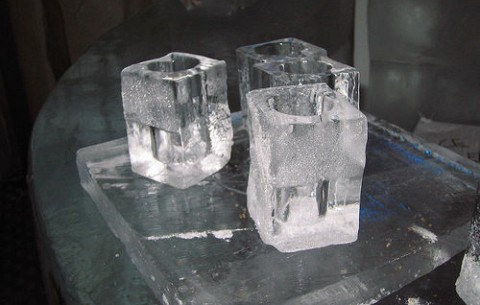 Ice glasses at Ice Hotel