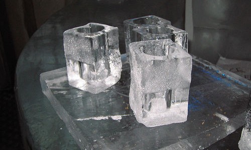 Ice glasses at Ice Hotel