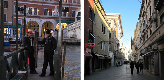 Gondoliers Venice