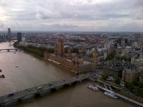 view from london eye