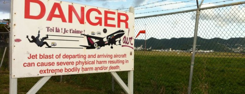 Jet Blast Sign Maho Beach