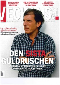 Stephan Ekbergh on the cover of Sweden's Veckans Affärer magazine