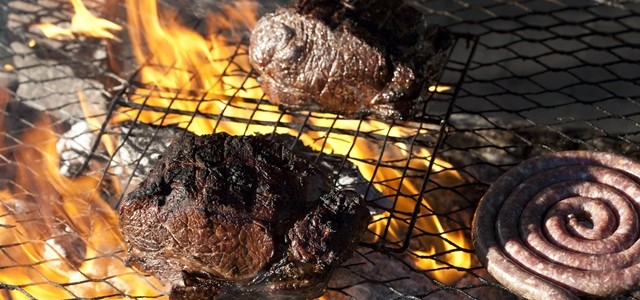 Typical South African Braai with Boerewors