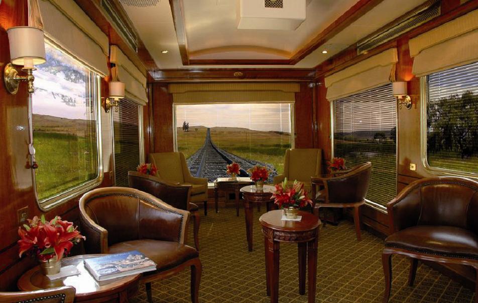 View from the rear carriage of the Blue Train