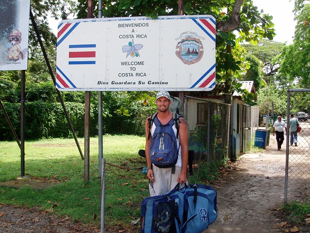 Jonty at the Costa Rican border.