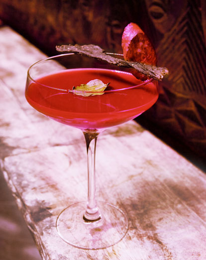 The Meatequita cocktail served at Shaka Zulu Bar in London photographed by Simon-Wheeler for The London Magazine.