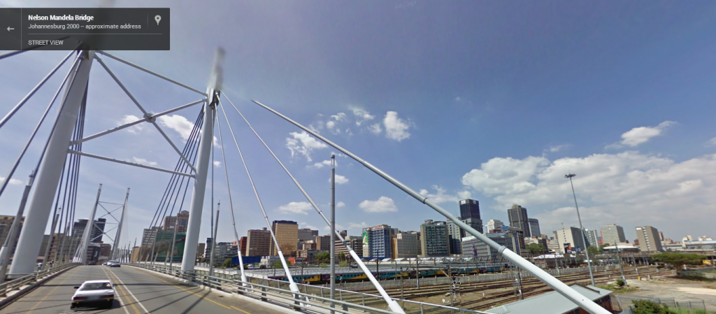 Johannesburg skyline from Nelson Mandela Bridge