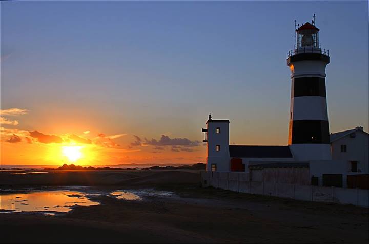 Cape Recife lighthouse at sunset