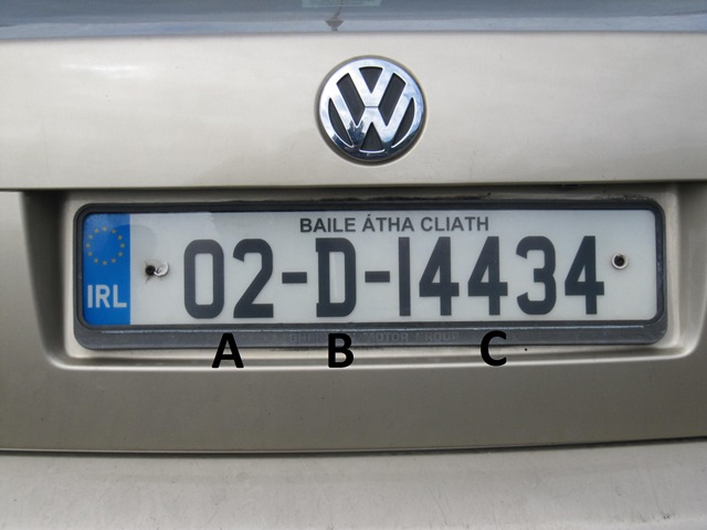 Ireland Number Plate