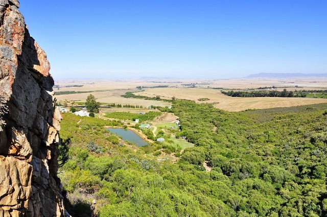 The view from the Third Waterfall at 22 Waterfalls near Porterville -south african campsites