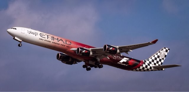 Etihad Formula 1 Aircraft.