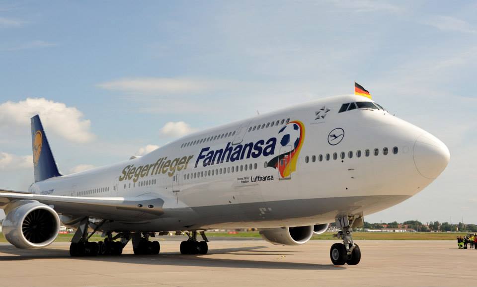 Lufthansa Fanhansa plane for the 2014 FIFA World Cup in Brazil.