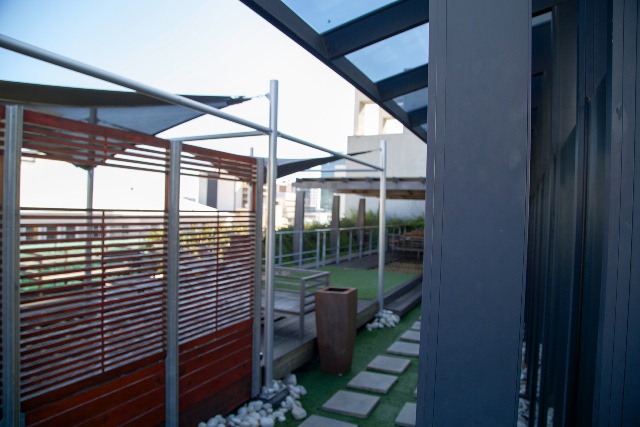 9 floors up - the Zen-inspired rooftop garden at the Travelstart South Africa Offices in Cape Town.